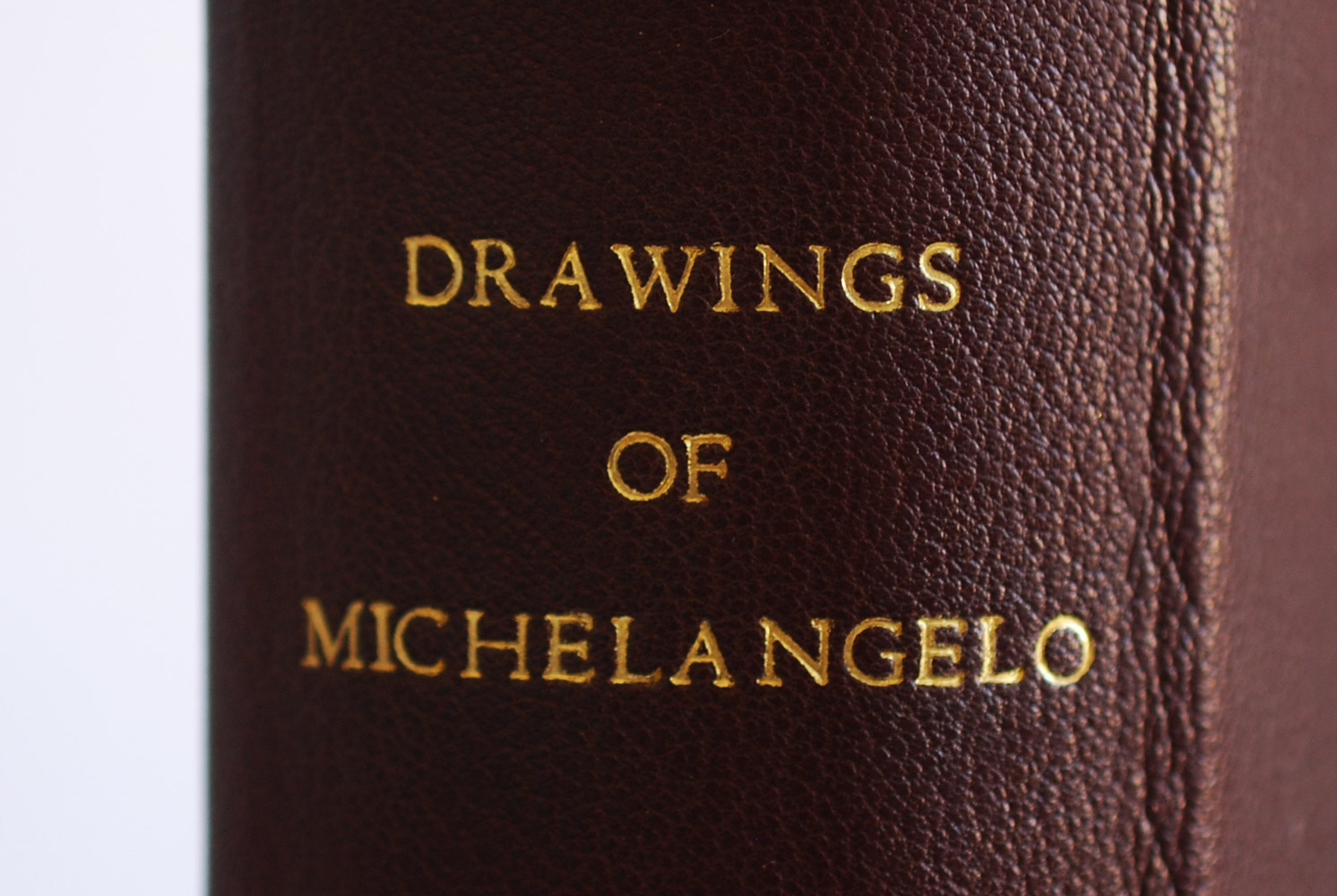 Example of foil stamping on a binding.